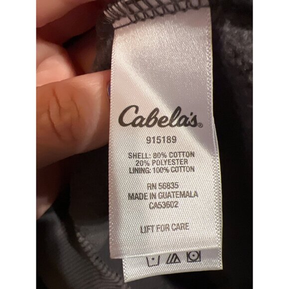 Cabelas Brown & Orange Hooded Sweatshirt Size S - Picture 10 of 10